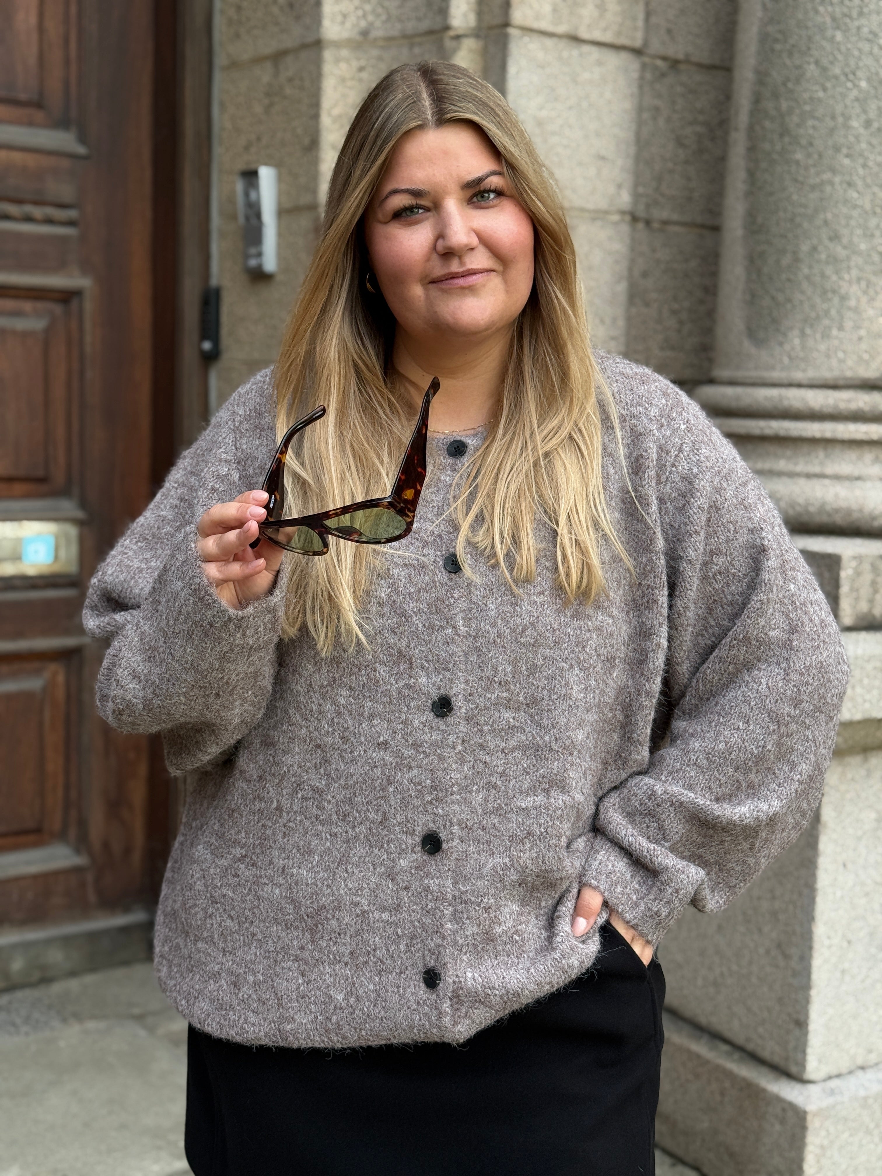 VMCNOVAH Knitted Cardigan - Brown Lentil